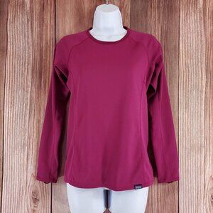 Patagonia Womens Size XS Capilene Midweight Crew Baselayer Polartec Pink Red